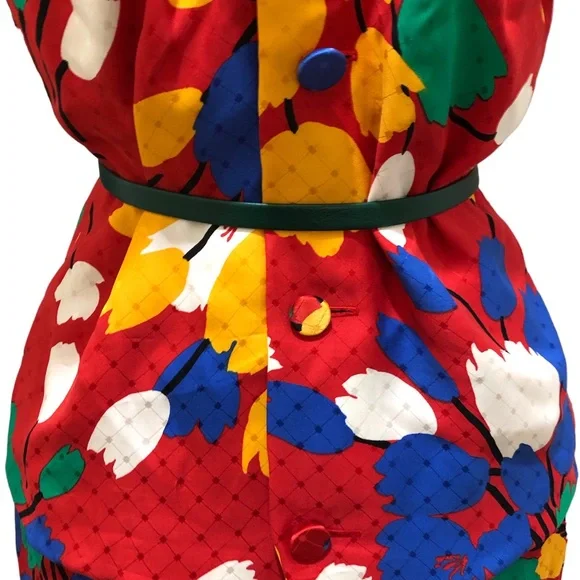 FINAL MARKDOWN Vintage Rainbow Color Block 2 pc. Set  XS Rare - Picture 9 of 10